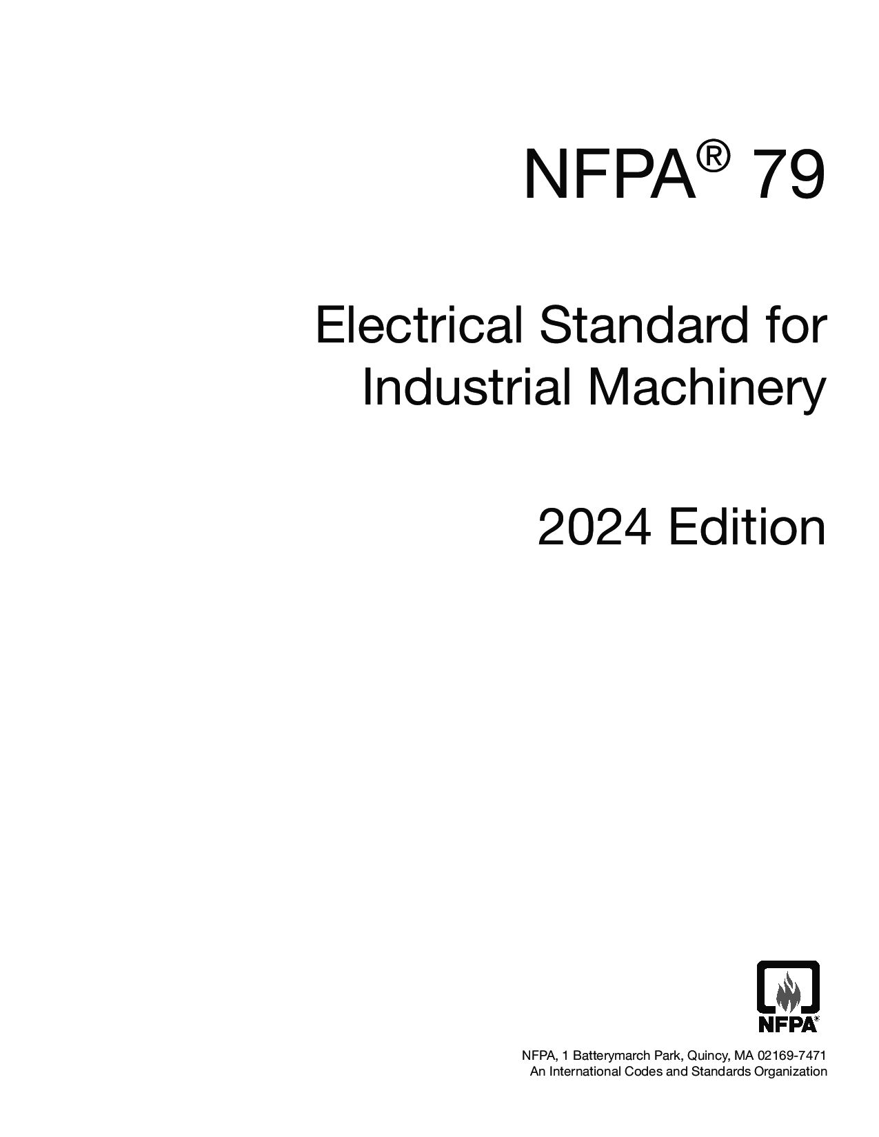 NFPA 79-2024封面图