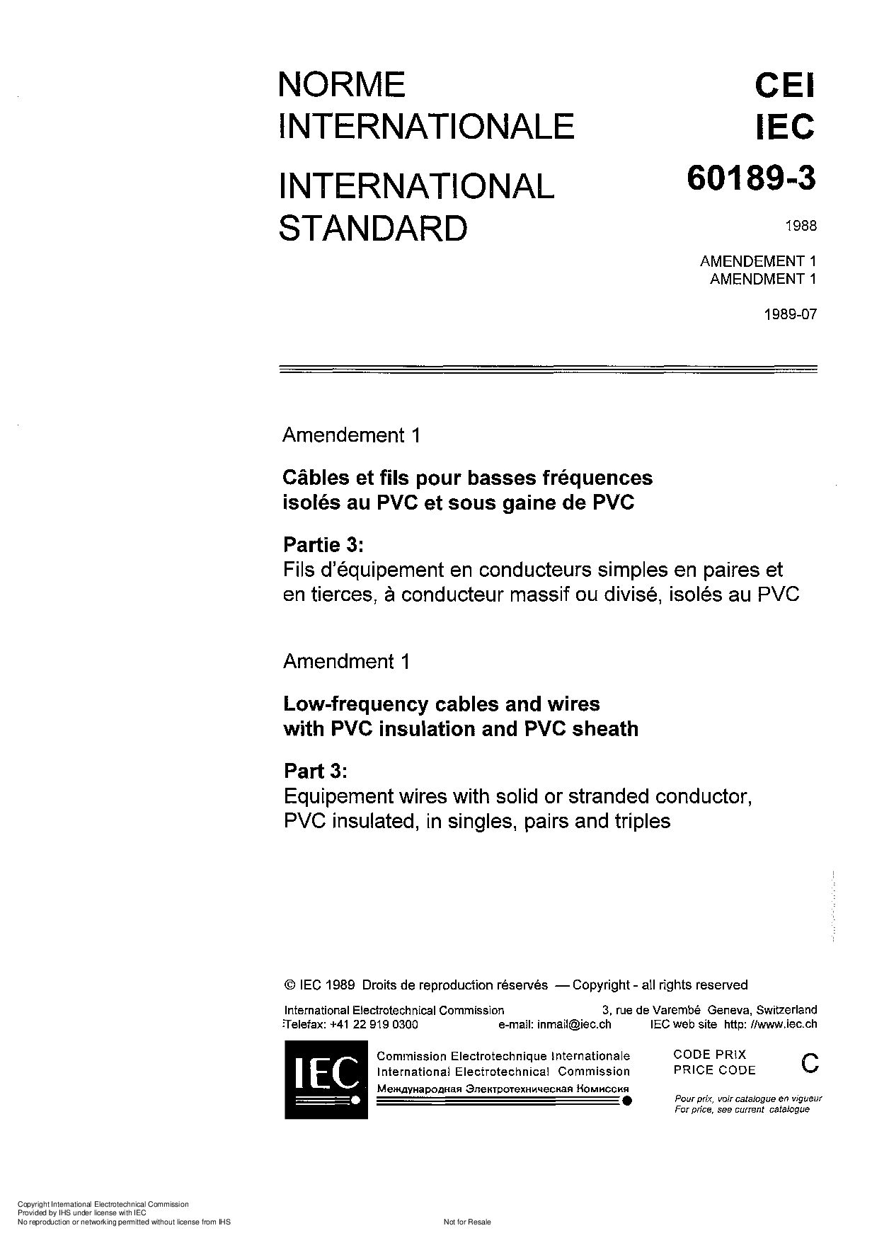 IEC 60189-3:1988封面图