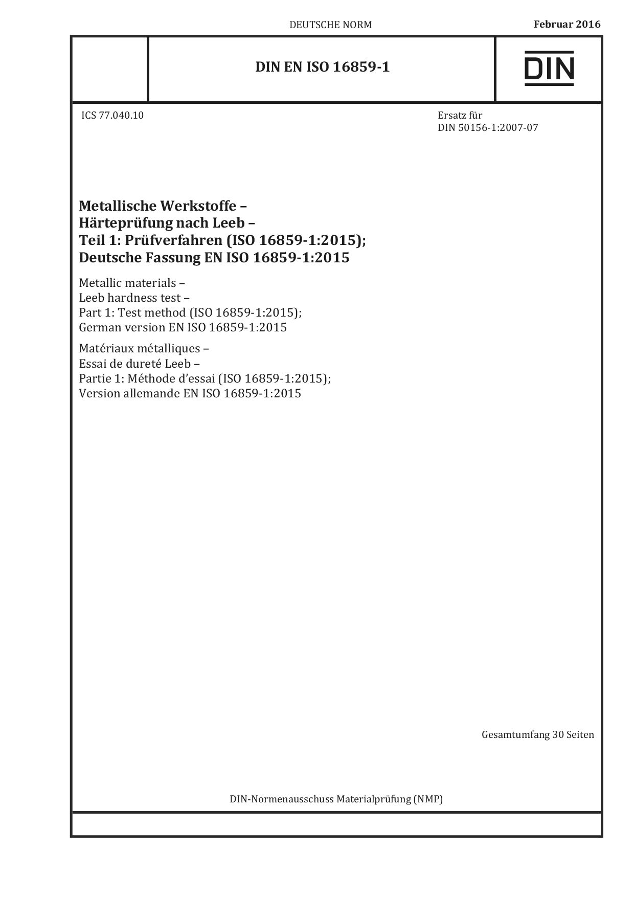 DIN EN ISO 16859-1:2016封面图