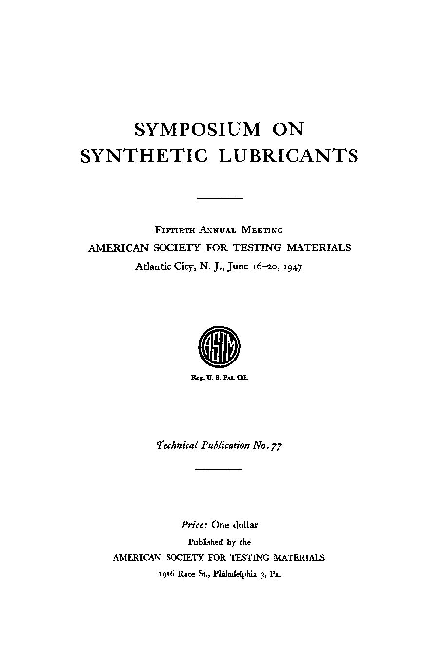 ASTM STP 77-1947封面图