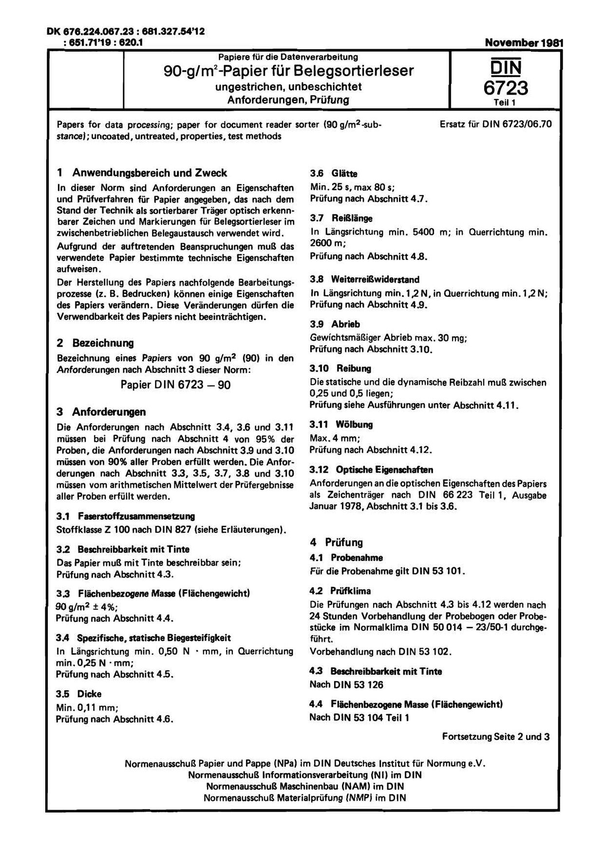 DIN 6723-1:1981封面图