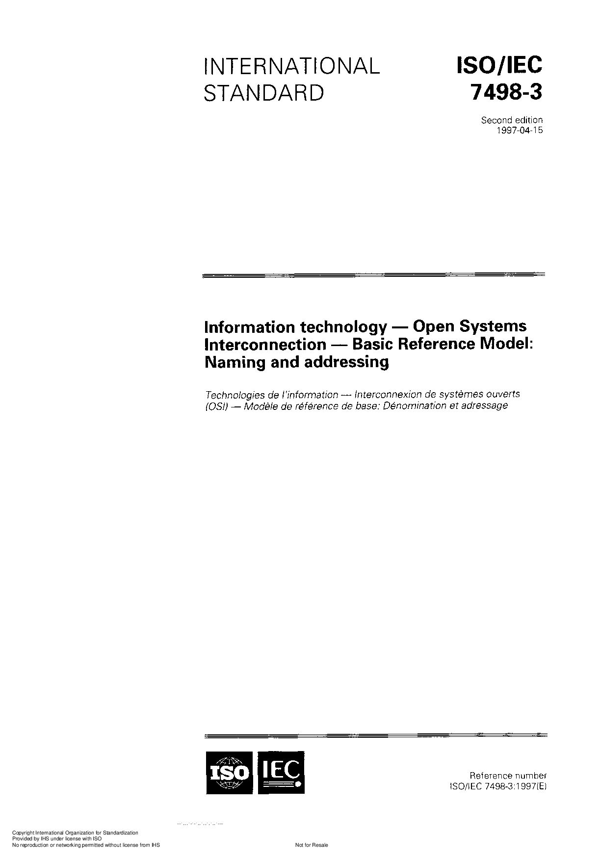 ISO/IEC 7498-3:1997封面图