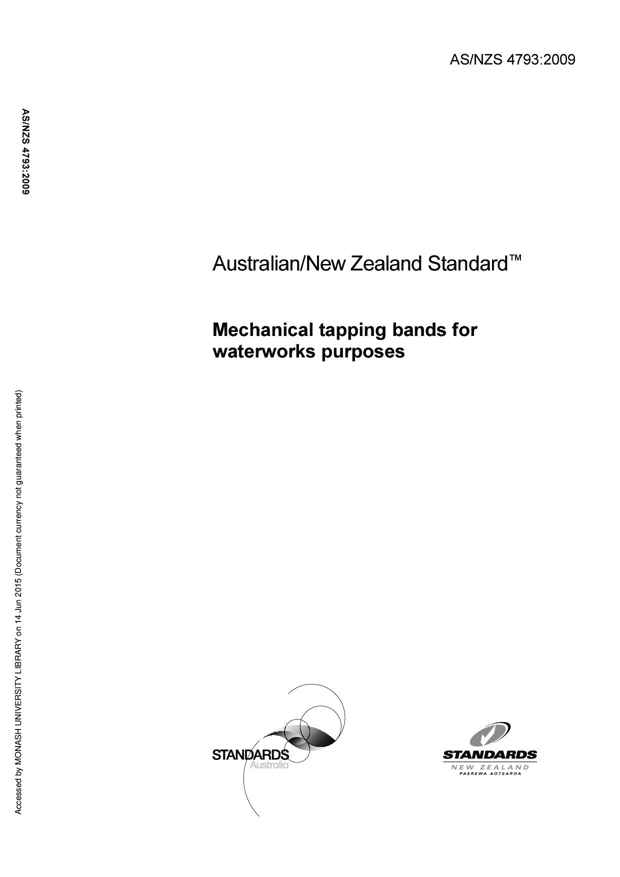 AS/NZS 4793:2009封面图