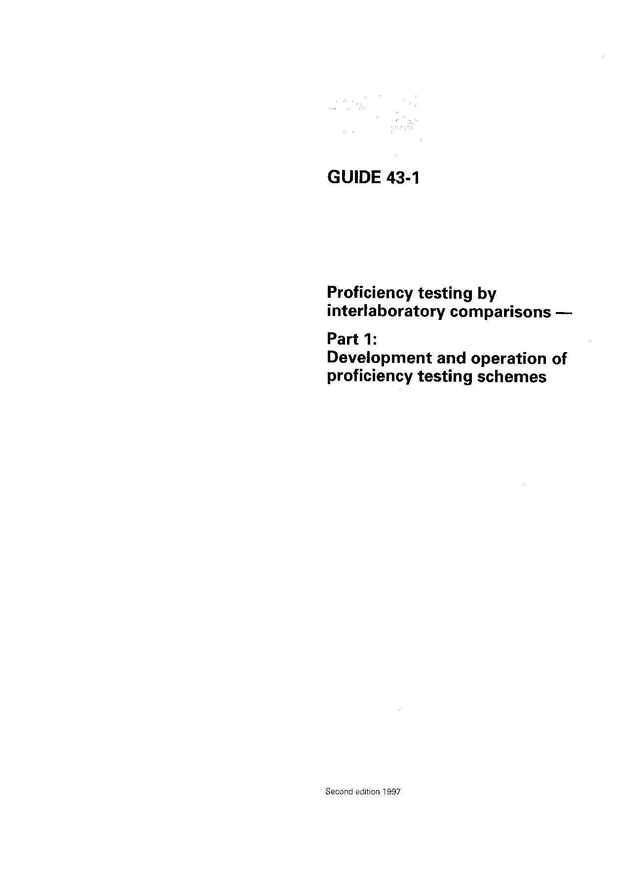 ISO/IEC Guide 43-1:1997