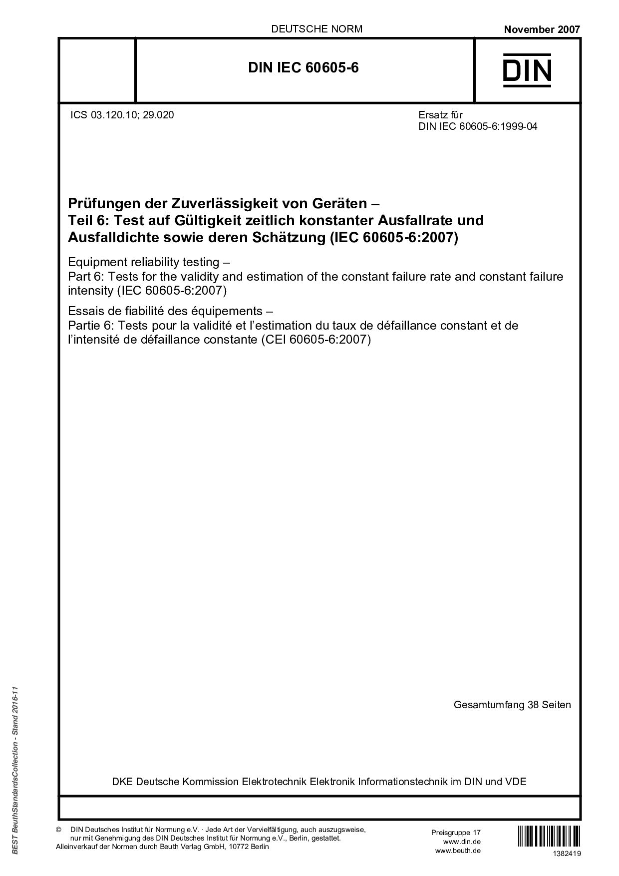 DIN IEC 60605-6:2007-11封面图