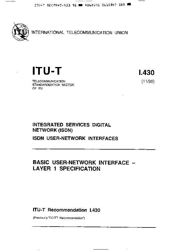 ITU-T I.430-1995