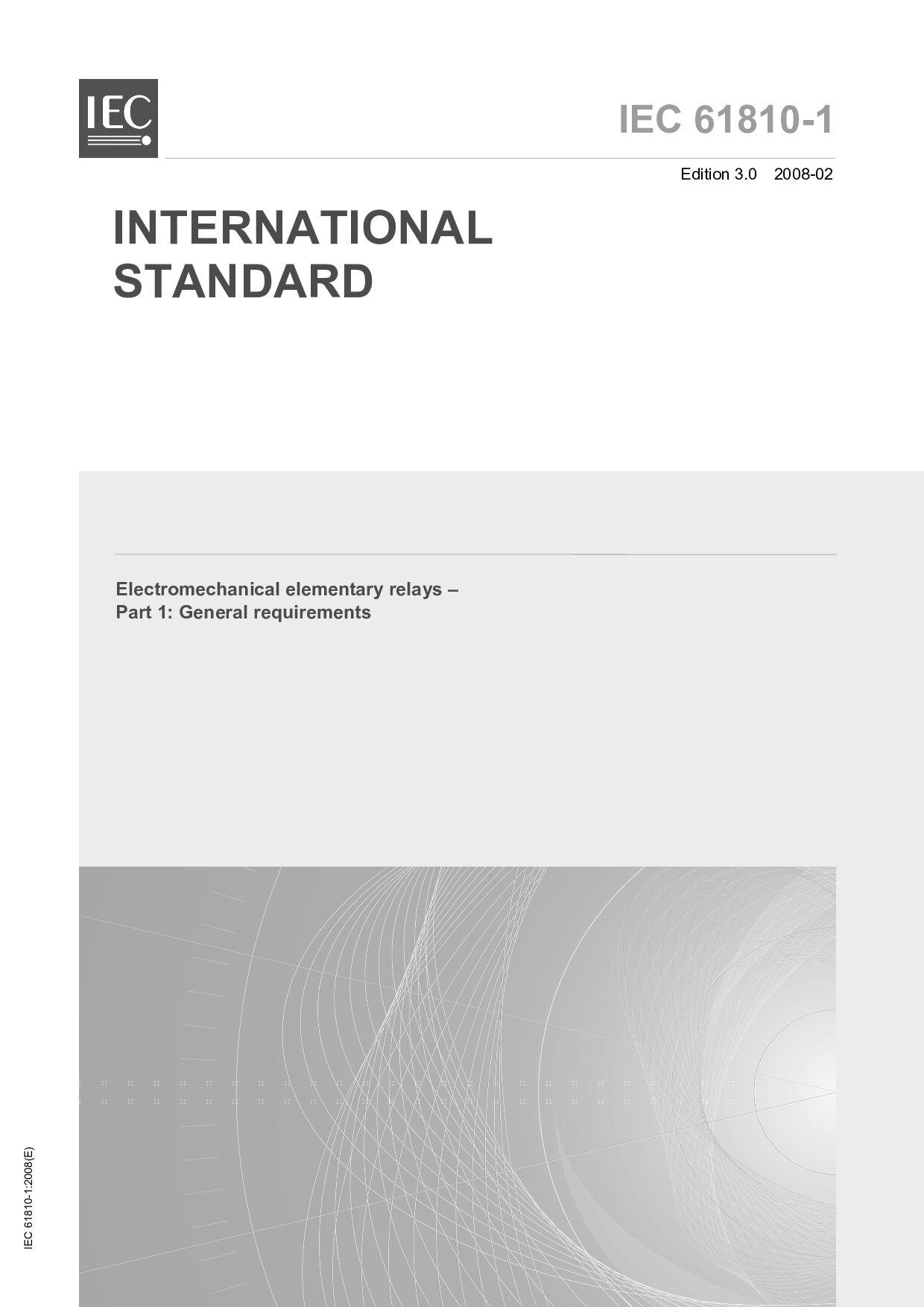 IEC 61810-1:2008封面图