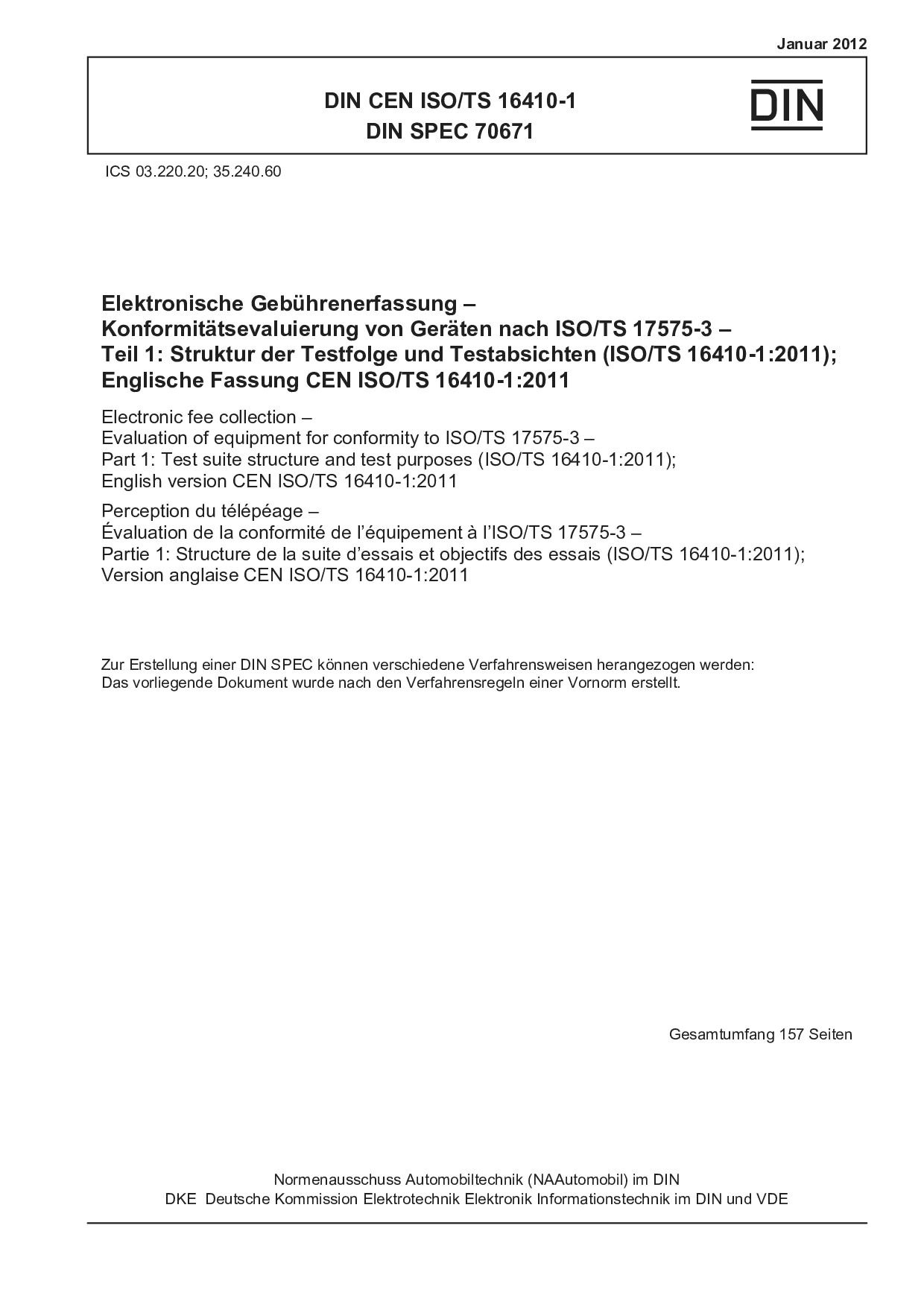 DIN CEN ISO/TS 16410-1:2012