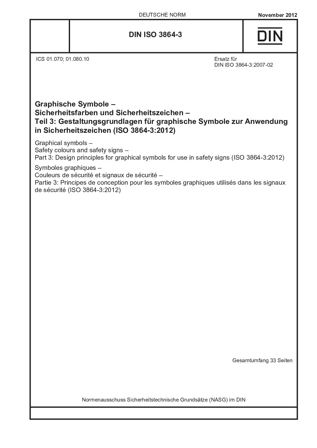 DIN ISO 3864-3:2012封面图