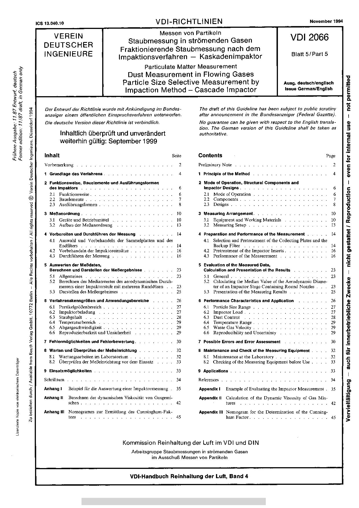 VDI 2066 Blatt 5-1994封面图
