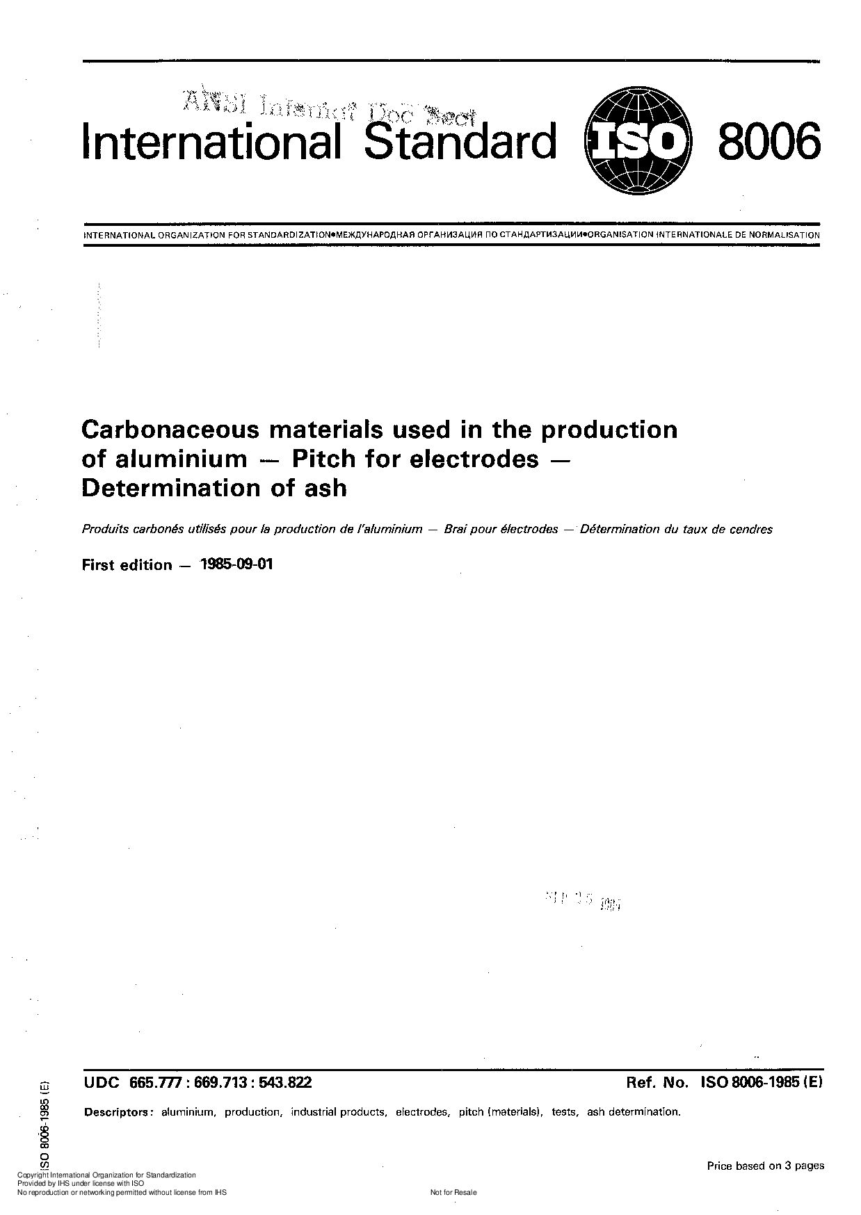 ISO 8006:1985封面图