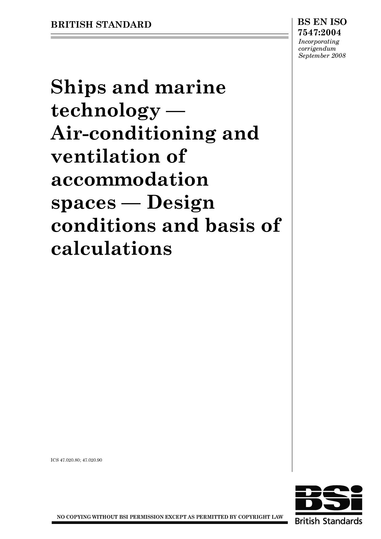 BS EN ISO 7547:2004(2008)封面图