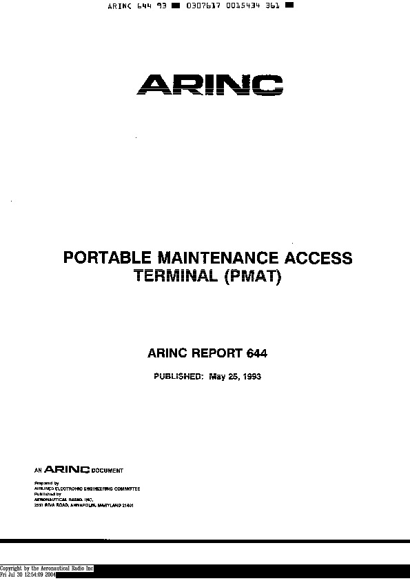 ARINC 644 BOOK-1993