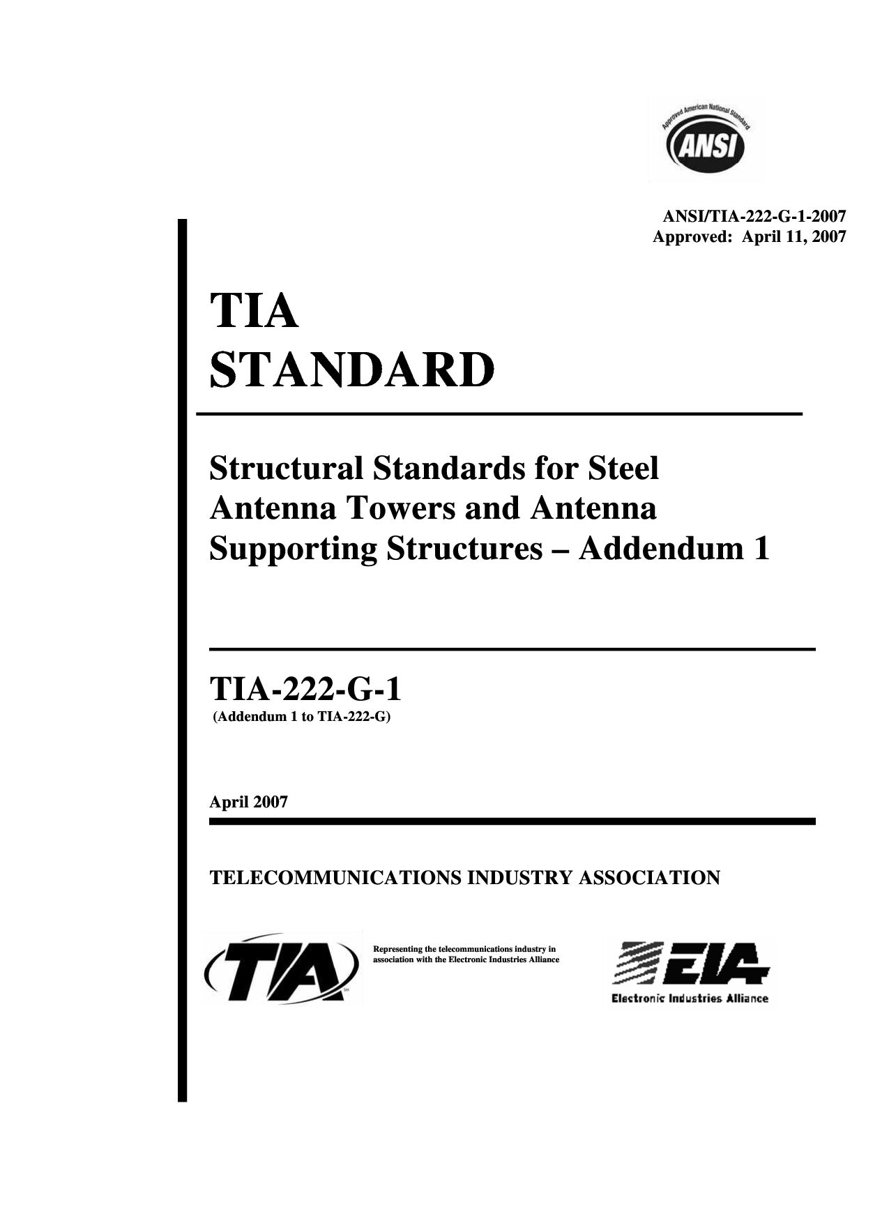 ANSI/TIA-222-G-1-2007封面图