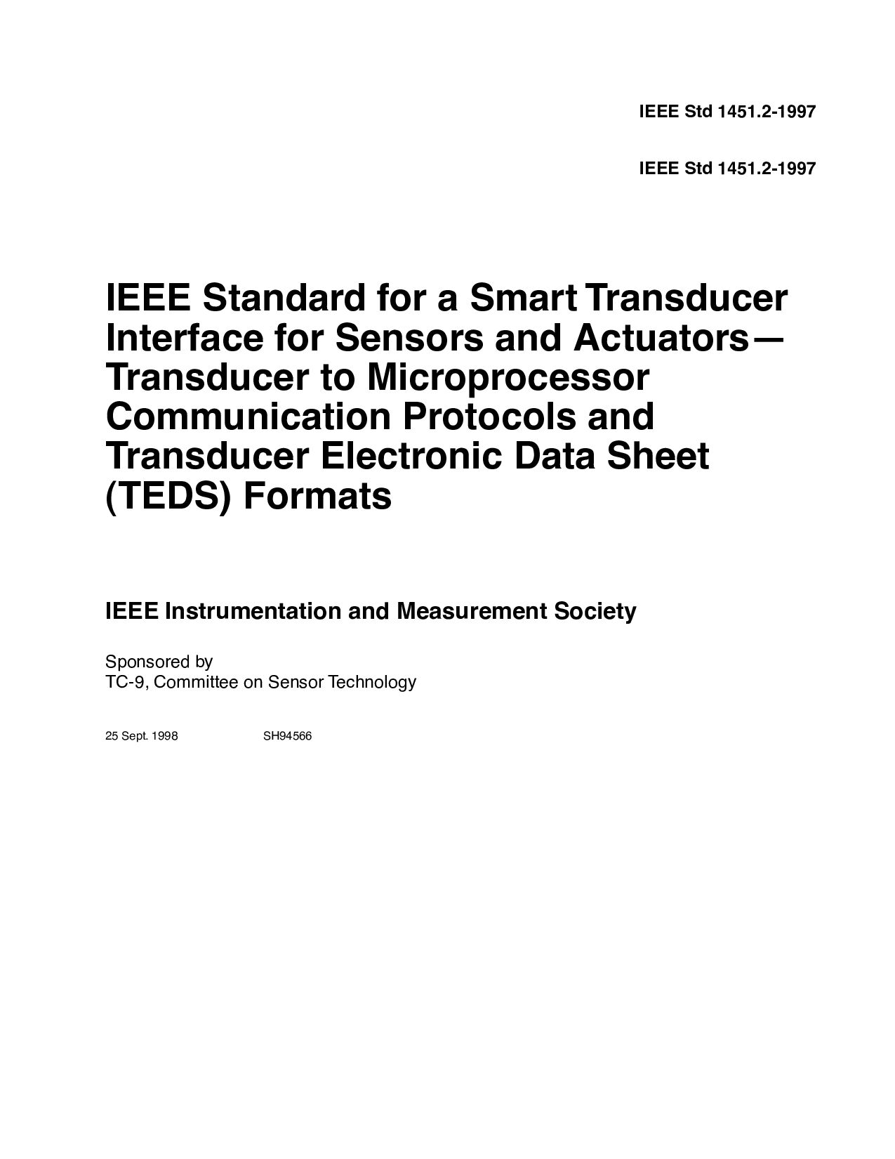 IEEE 1451.2-1997封面图