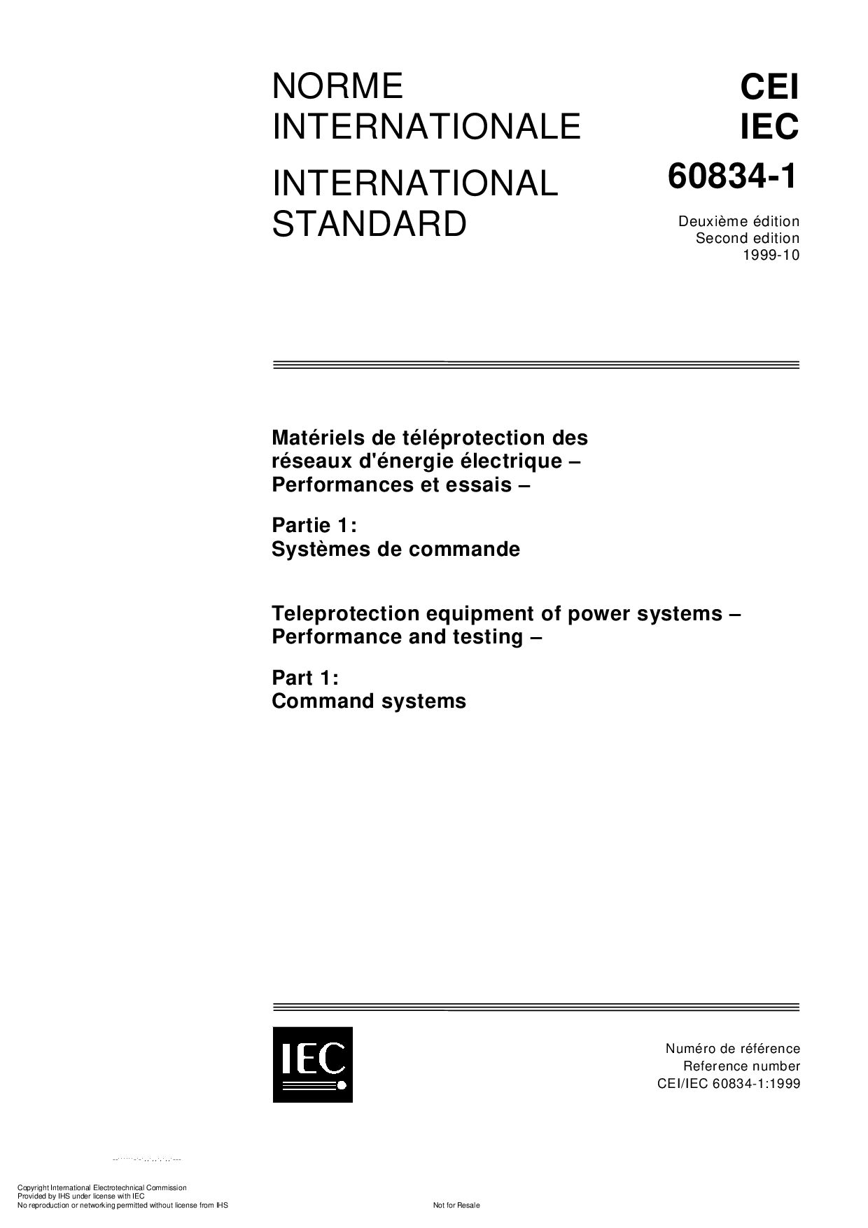 IEC 60834-1:1999封面图