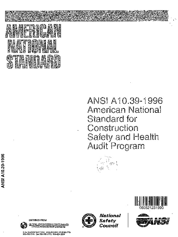 ANSI A10.39-1996封面图