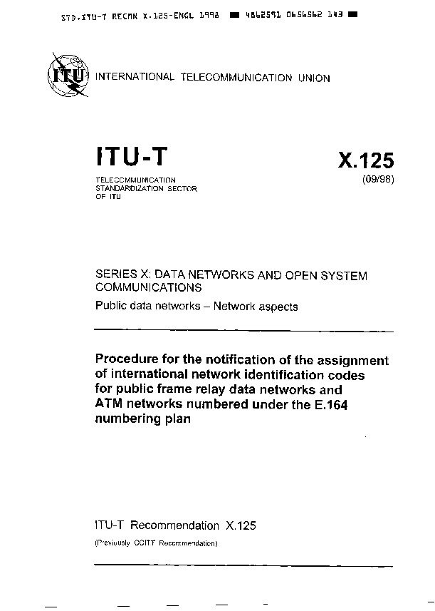 ITU-T X.125-1998