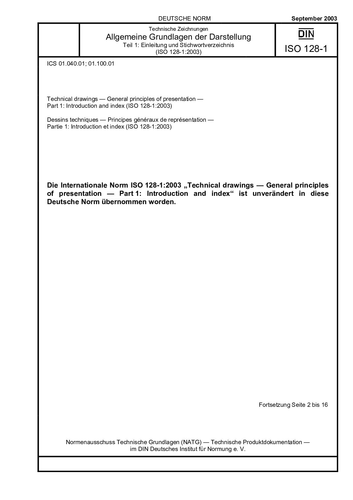 DIN ISO 128-1:2003封面图