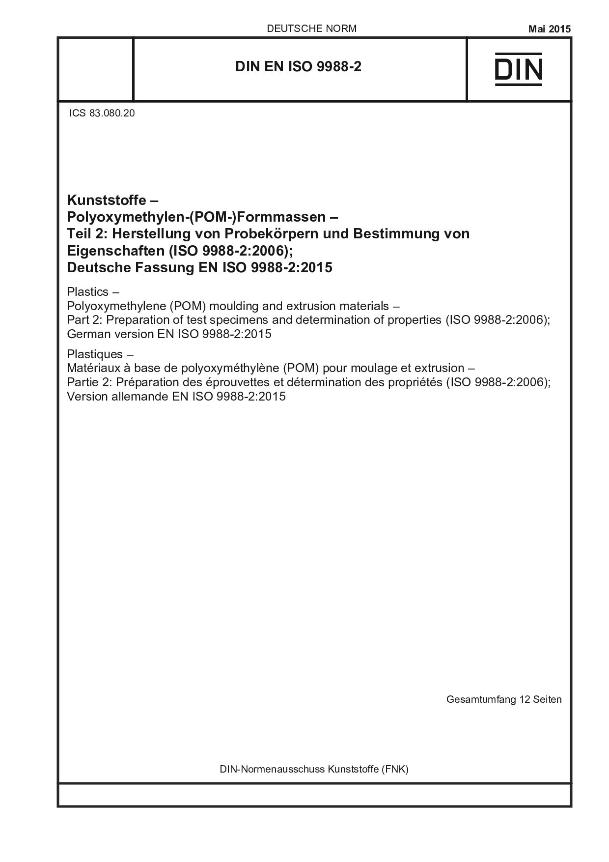 DIN EN ISO 9988-2:2015