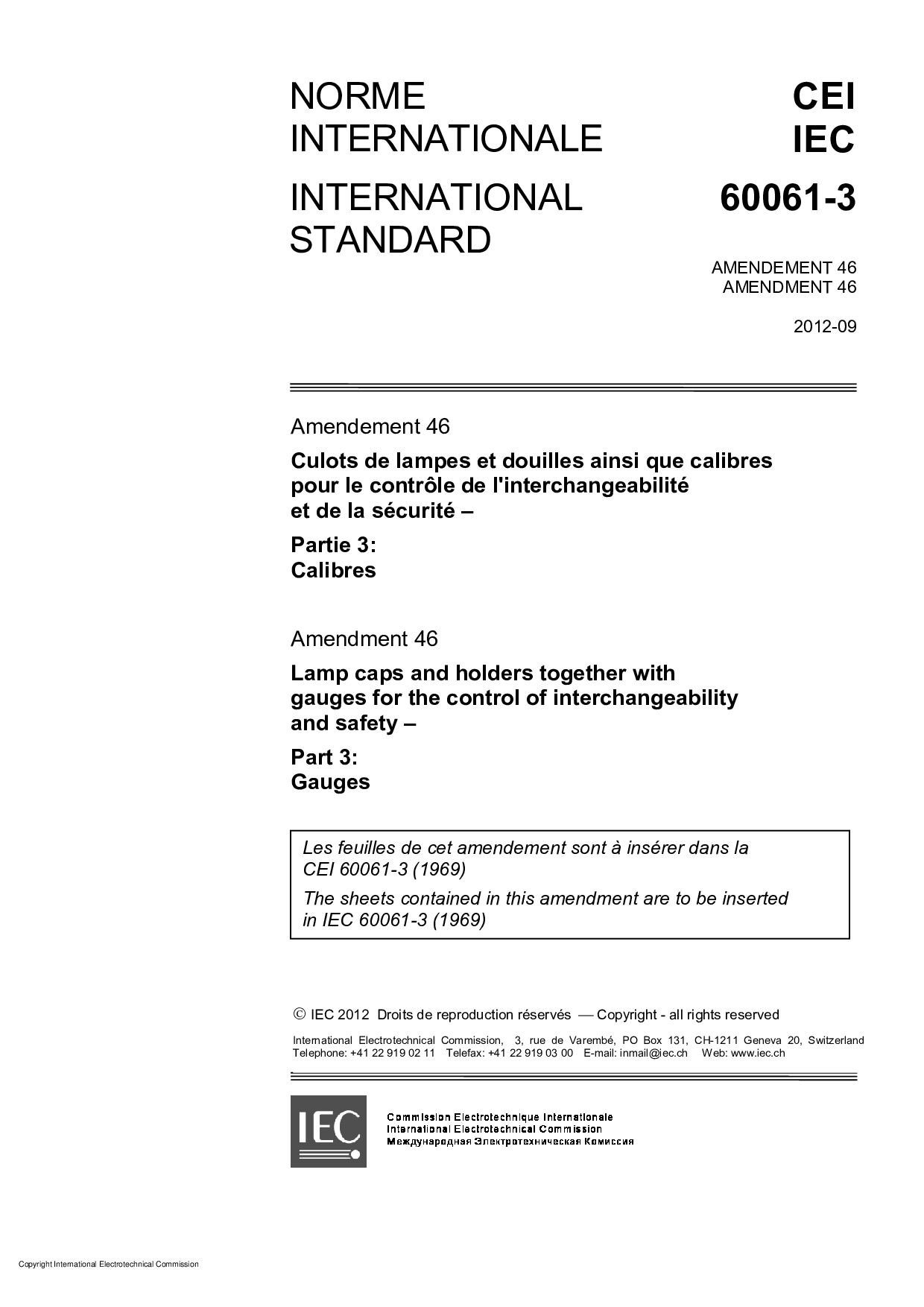 IEC 60061-3:1969/AMD46:2012