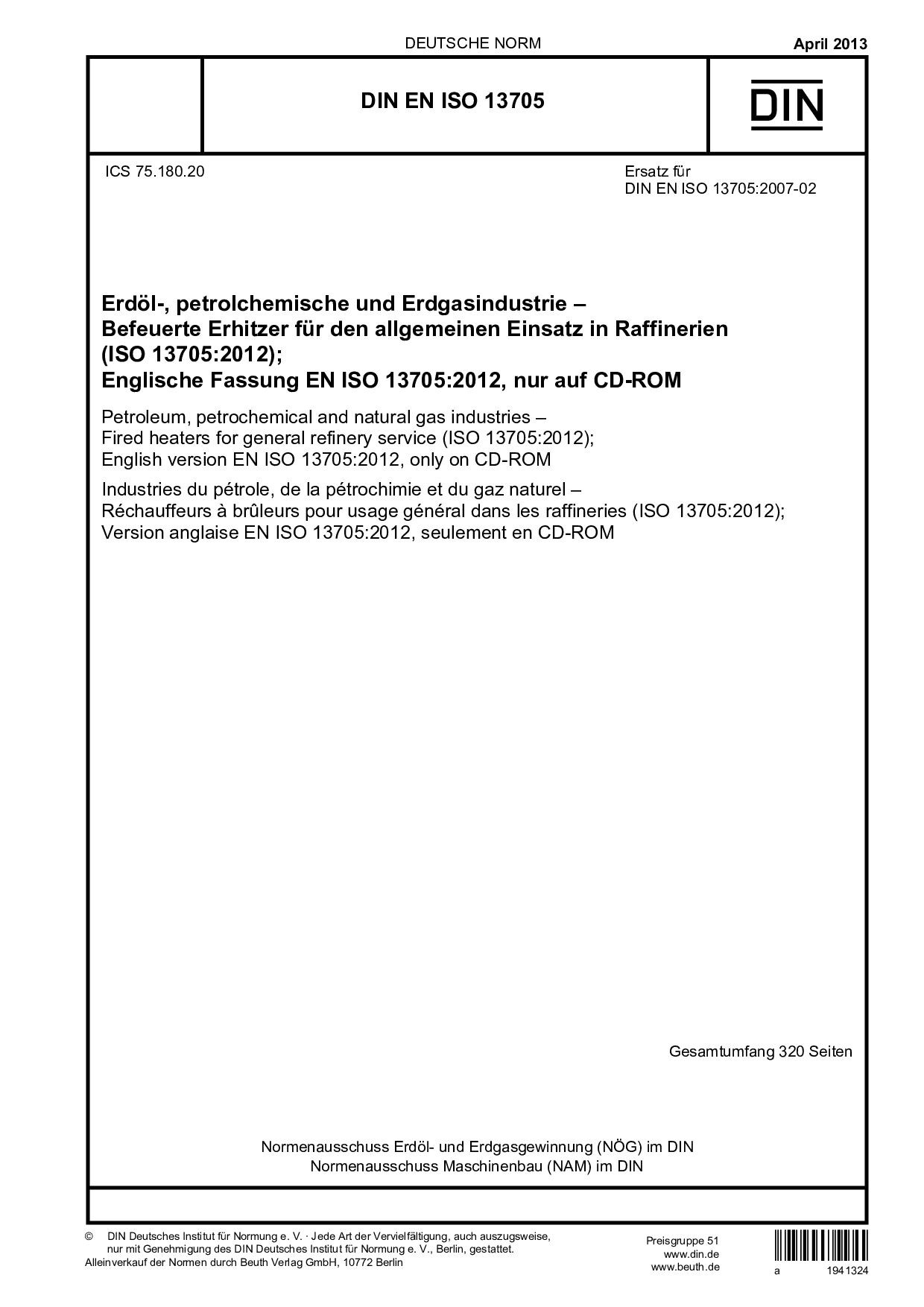 DIN EN ISO 13705:2013-04