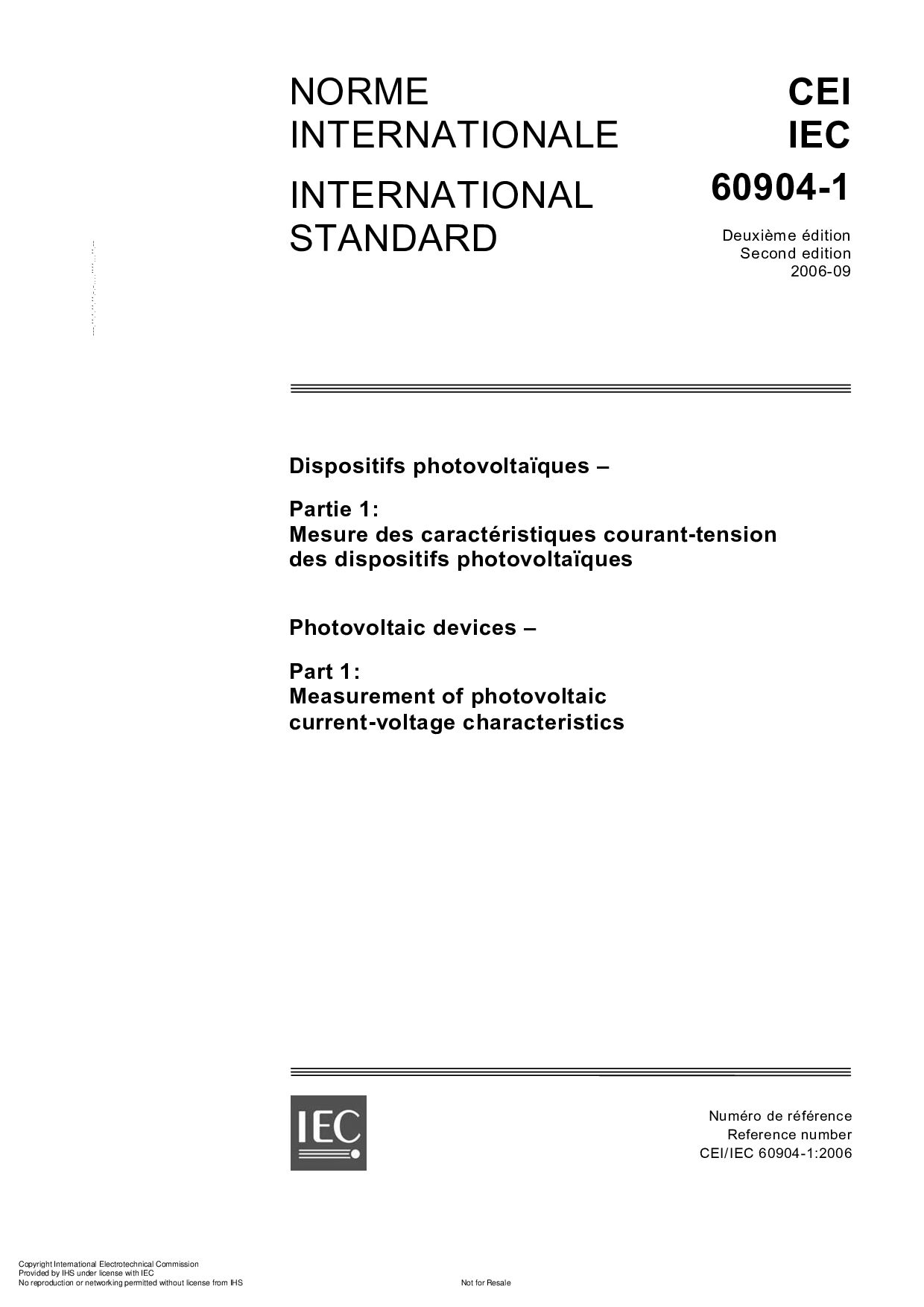 IEC 60904-1-1987