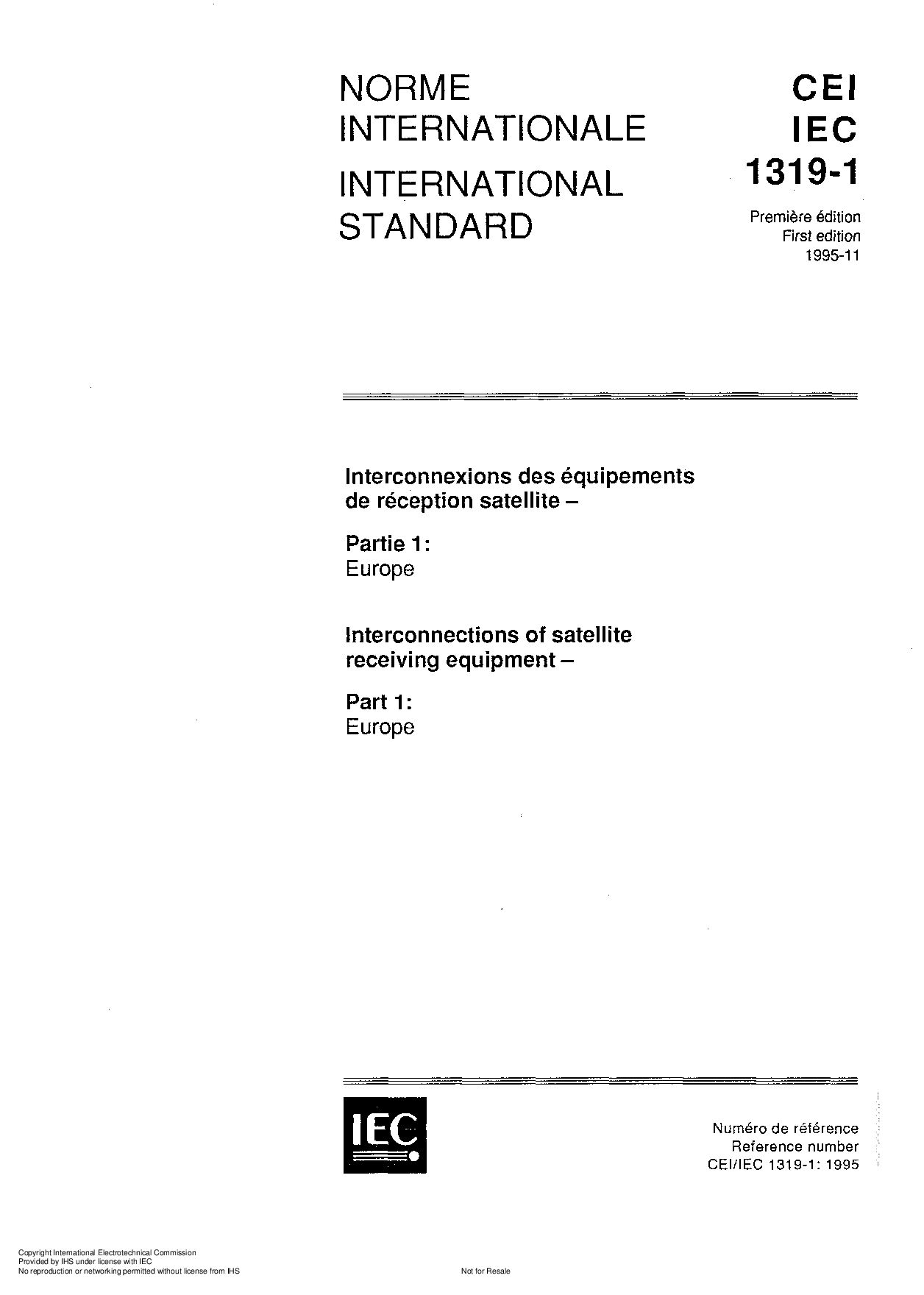 IEC 61319-1:1995封面图