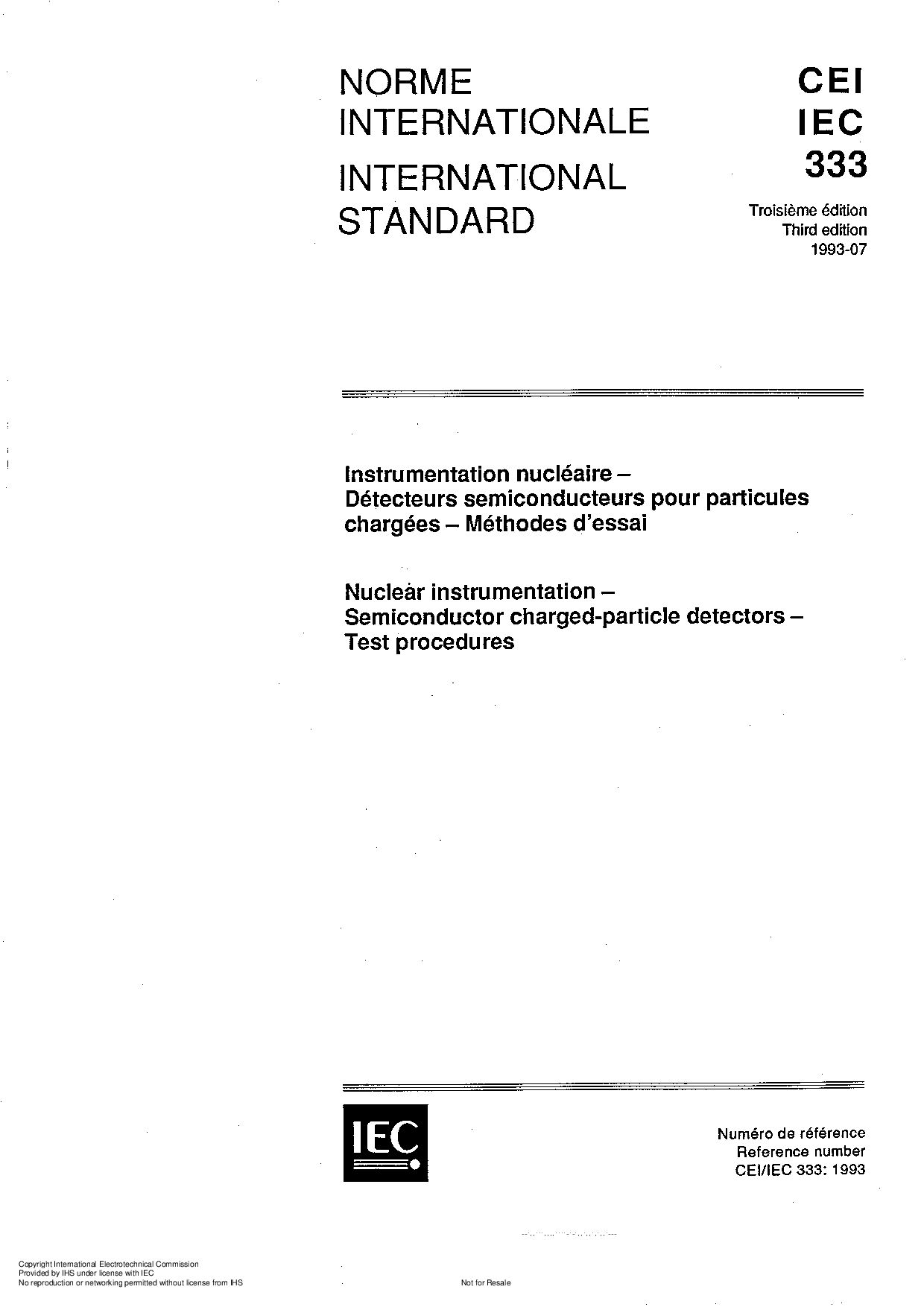 IEC 60333:1993封面图