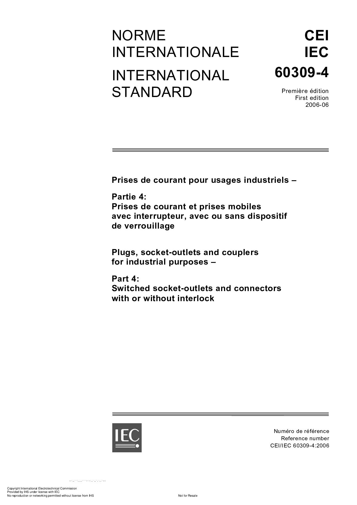 IEC 60309-4:2006封面图