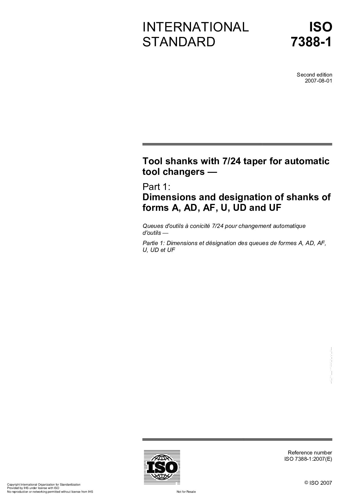 ISO 7388-1:2007封面图