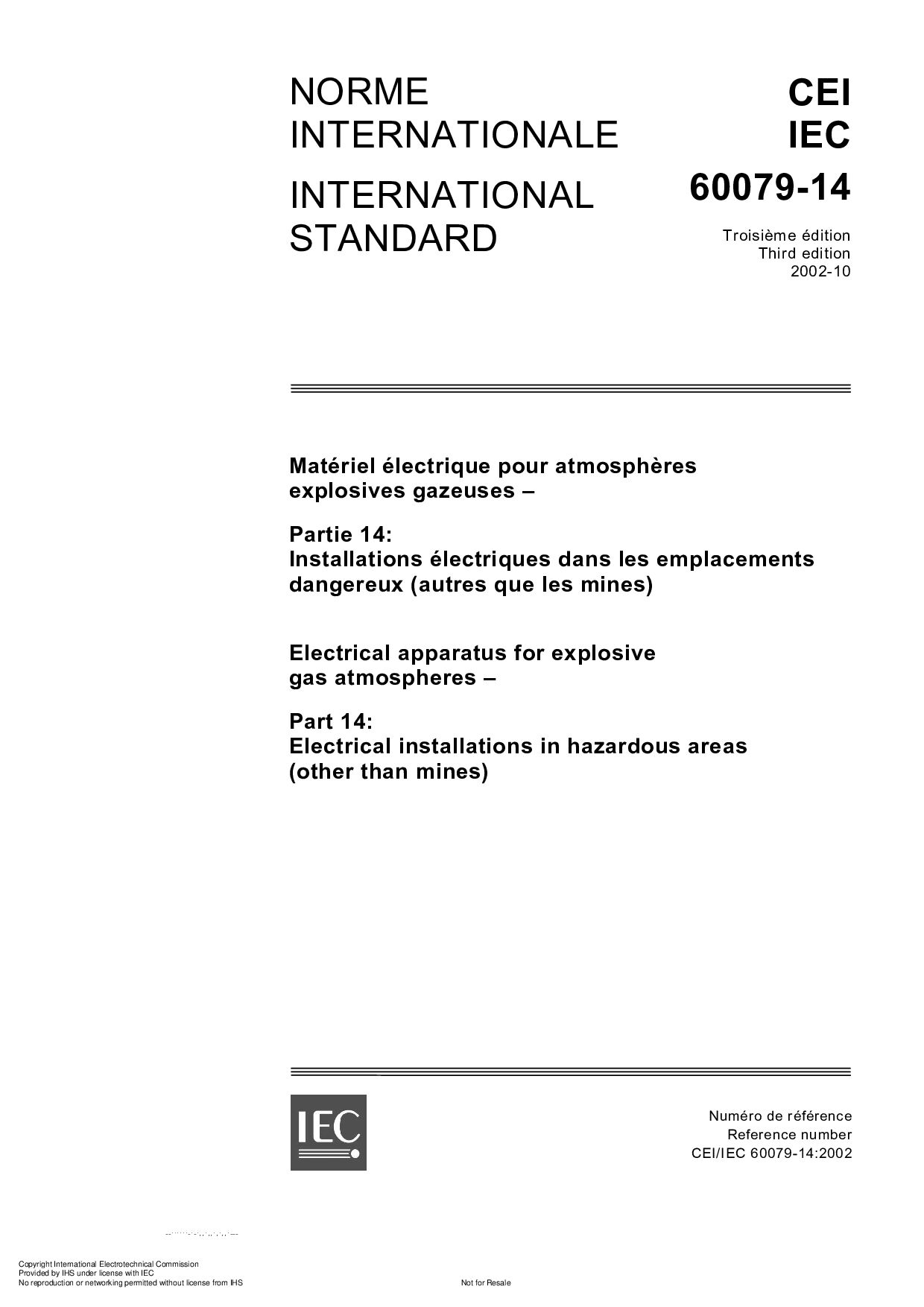 IEC 60079-14:2002