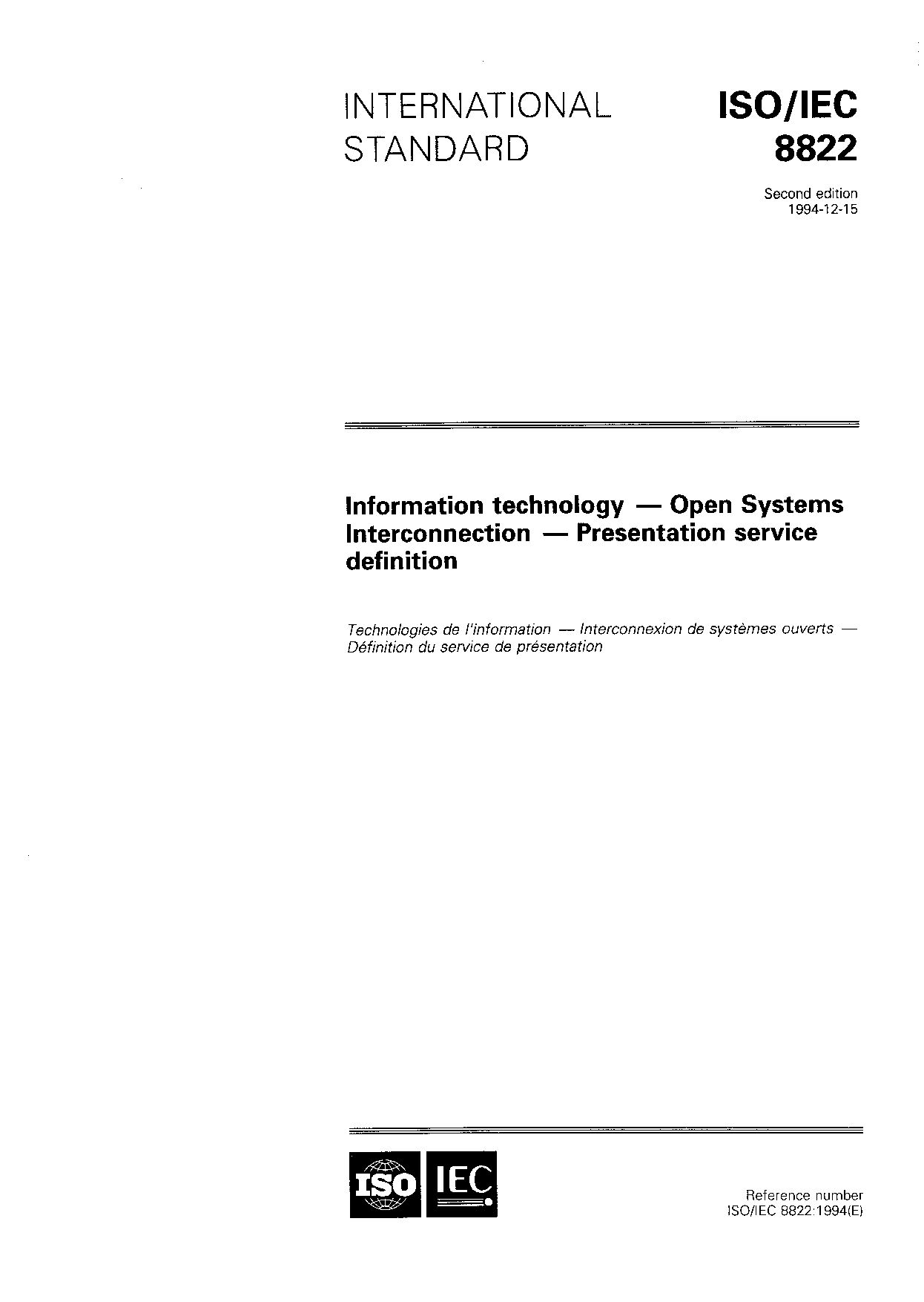 ISO/IEC 8822:1994封面图