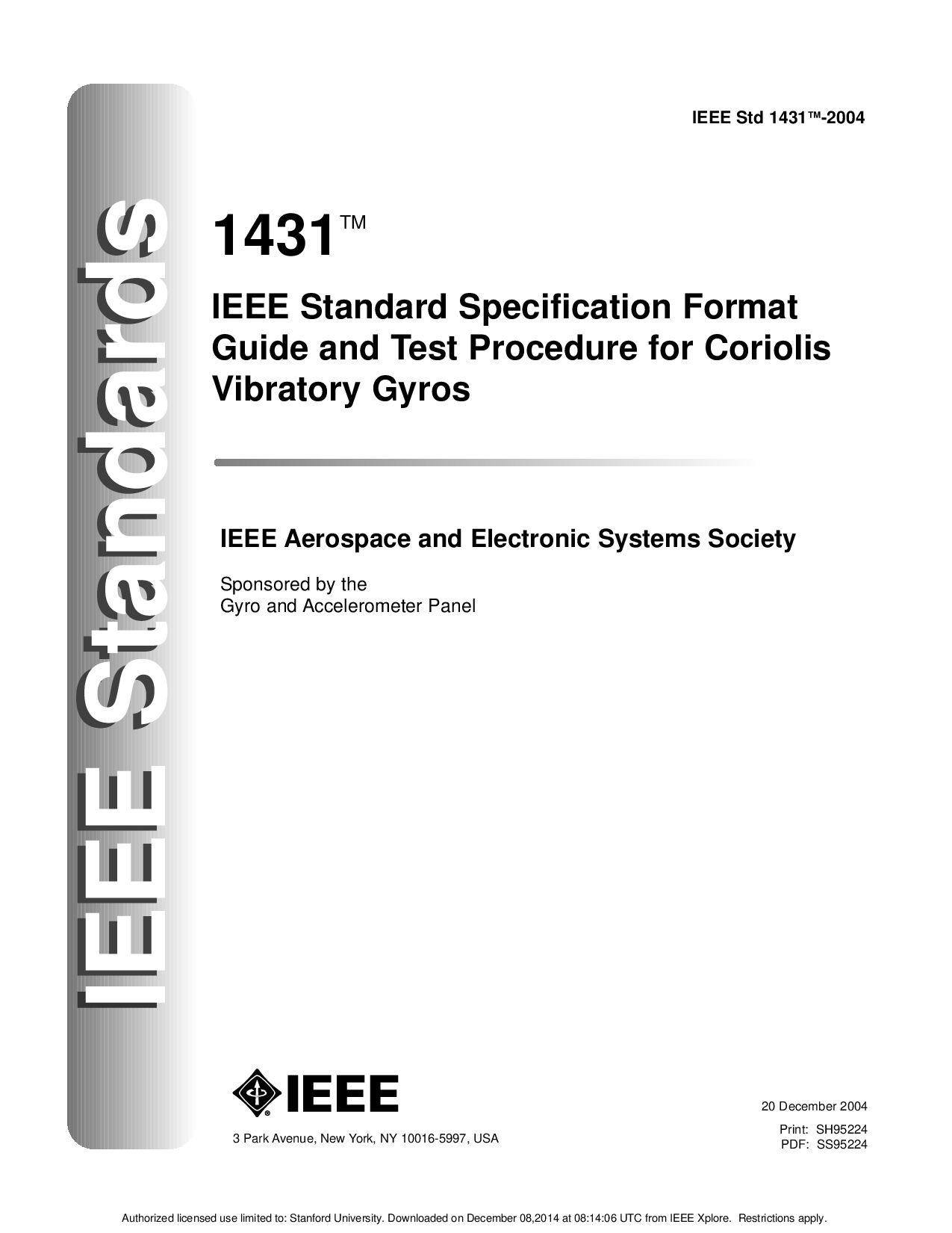 IEEE Std 1431-2004(R2010)封面图