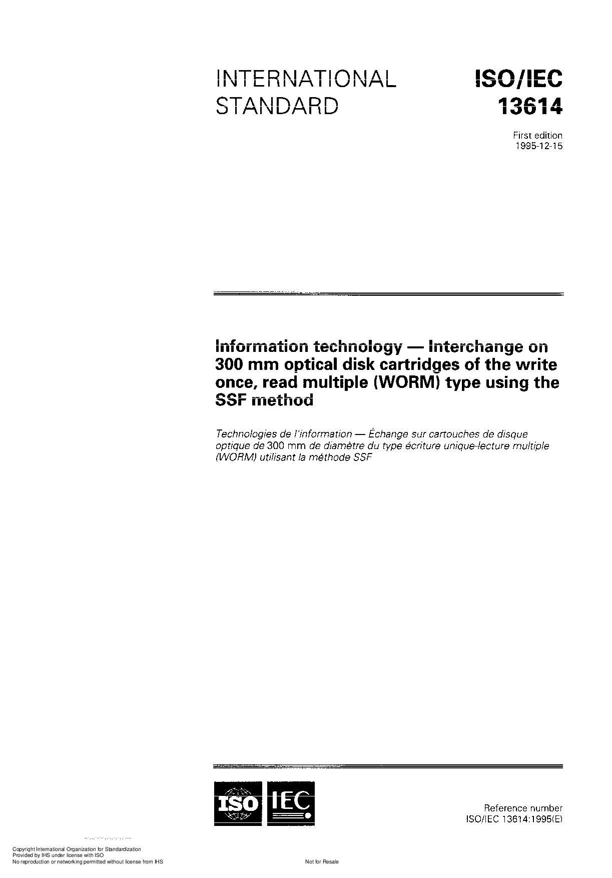 ISO/IEC 13614:1995封面图