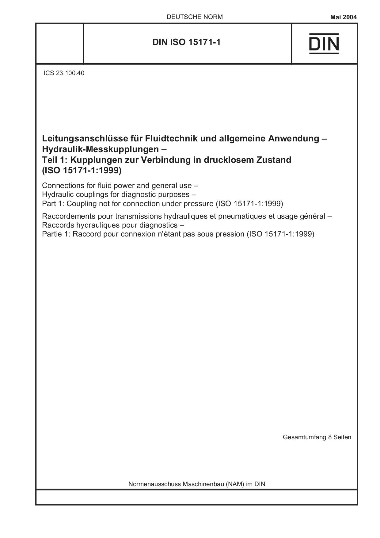 DIN ISO 15171-1:2004封面图