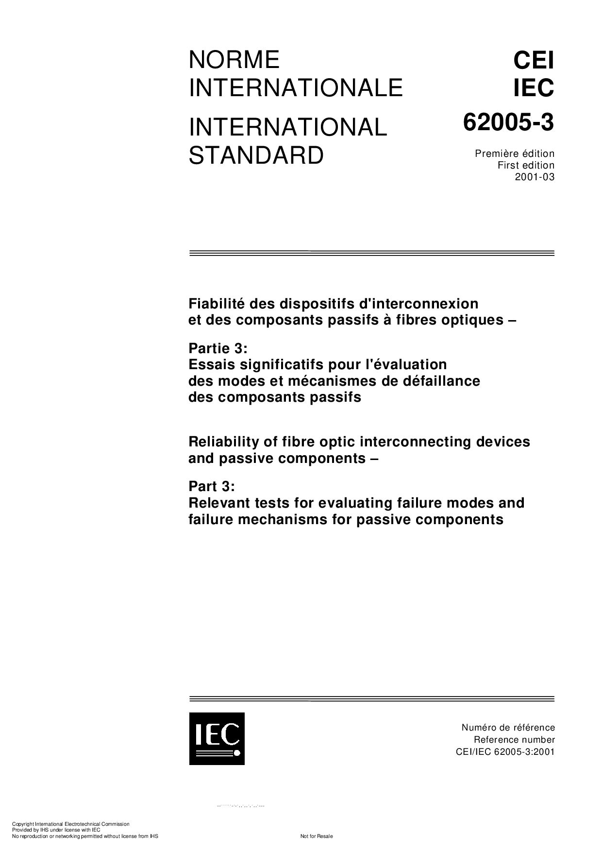 IEC 62005-3:2001封面图