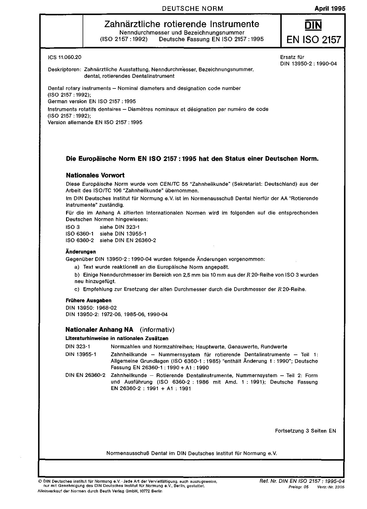 DIN EN ISO 2157:1995