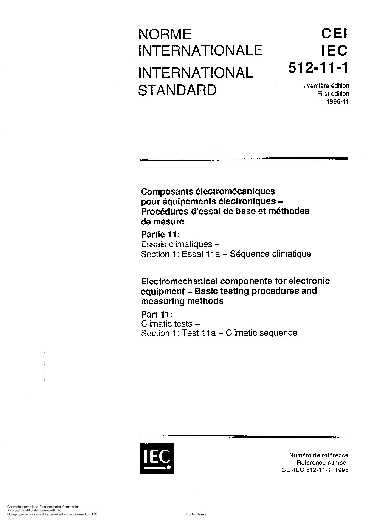 IEC 60512-11-1:1995封面图