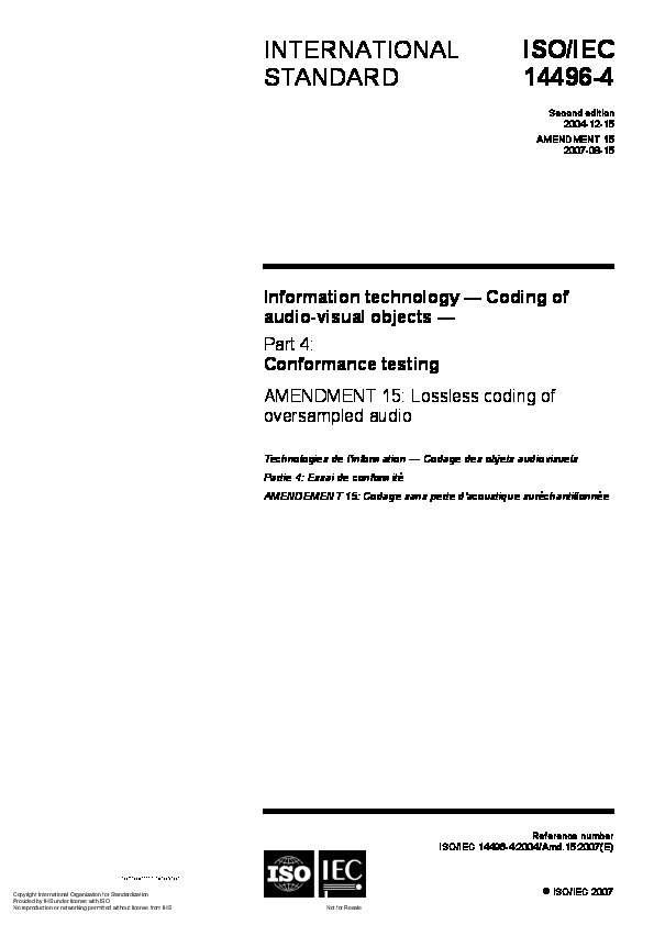 ISO/IEC 14496-4 AMD 15-2007