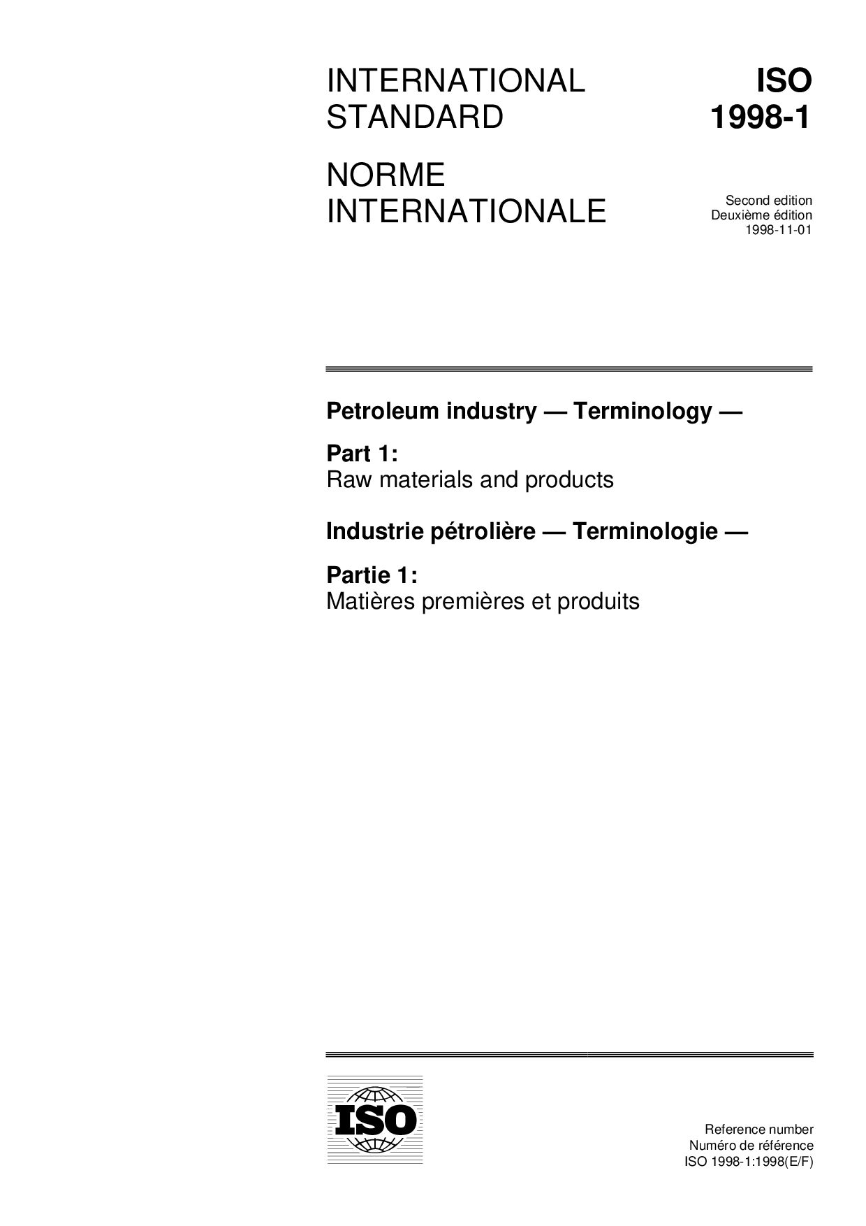 ISO 1998-1:1998封面图
