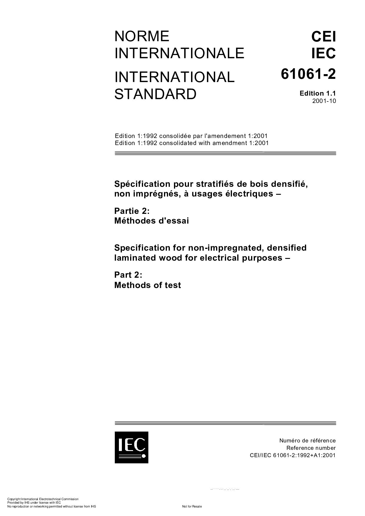 IEC 61061-2 Edition 1.1-2001