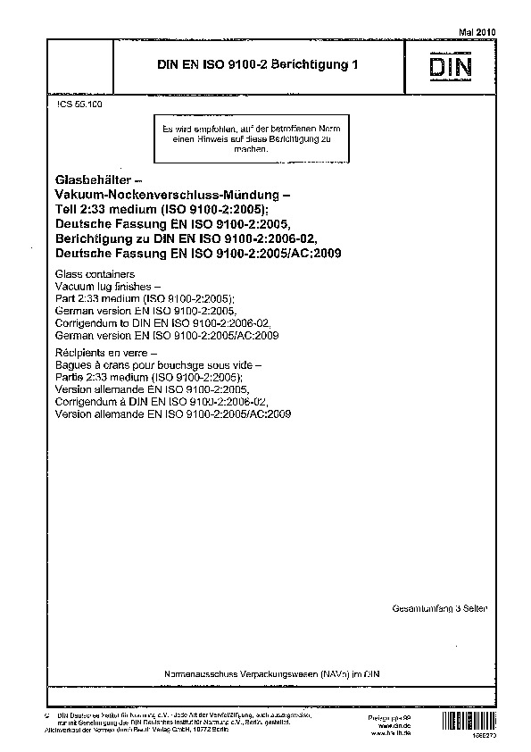 DIN EN ISO 9100-2 Berichtigung 1-2010