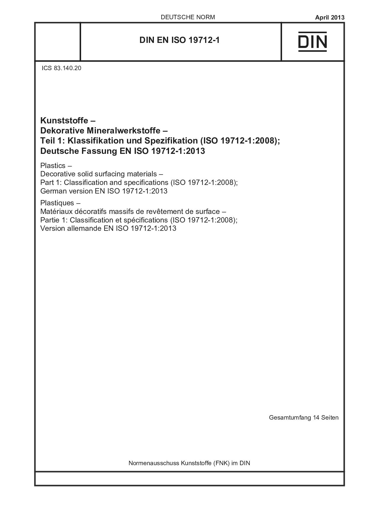 DIN EN ISO 19712-1:2013