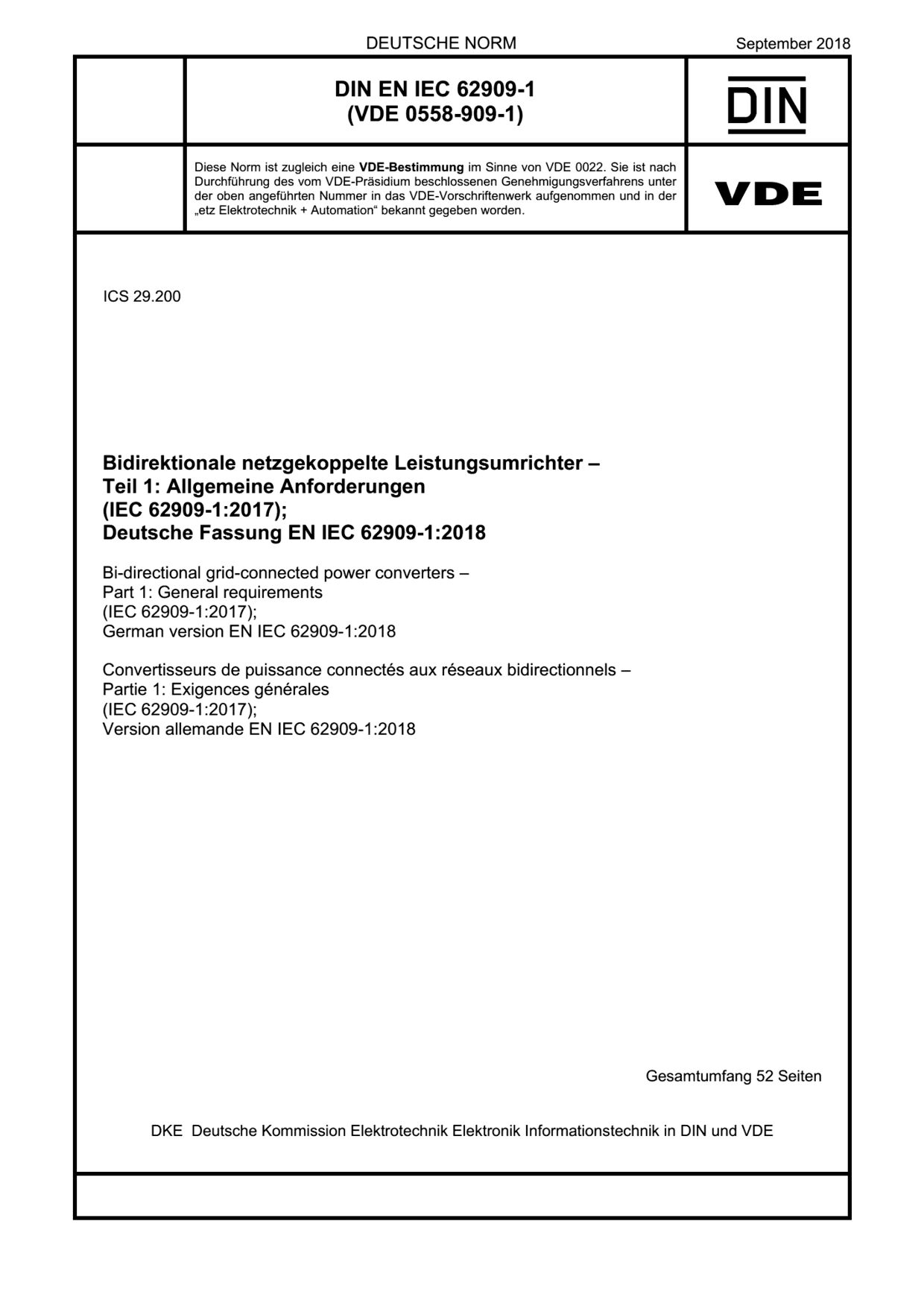 DIN EN IEC 62909-1:2018封面图