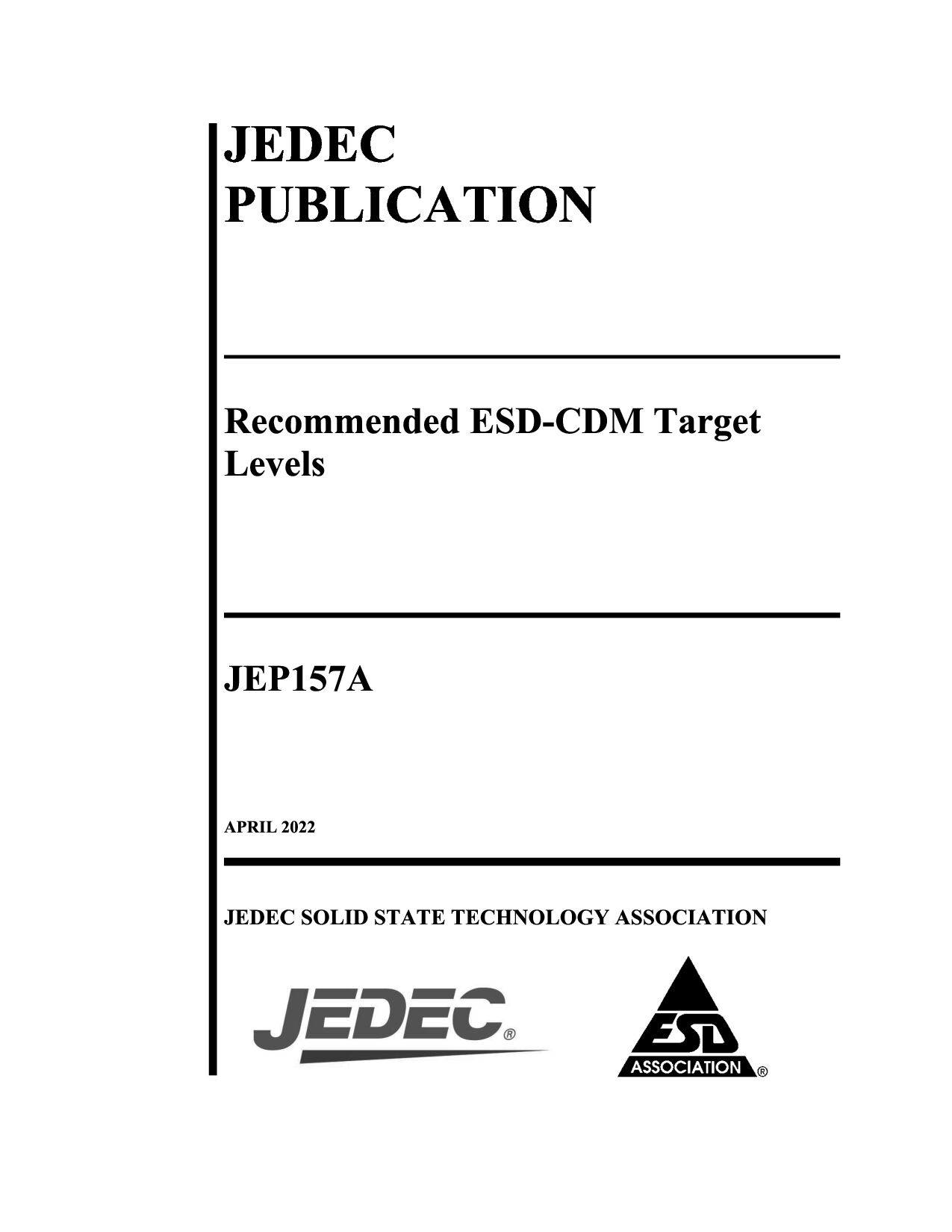 JEDEC JEP157A-2022封面图
