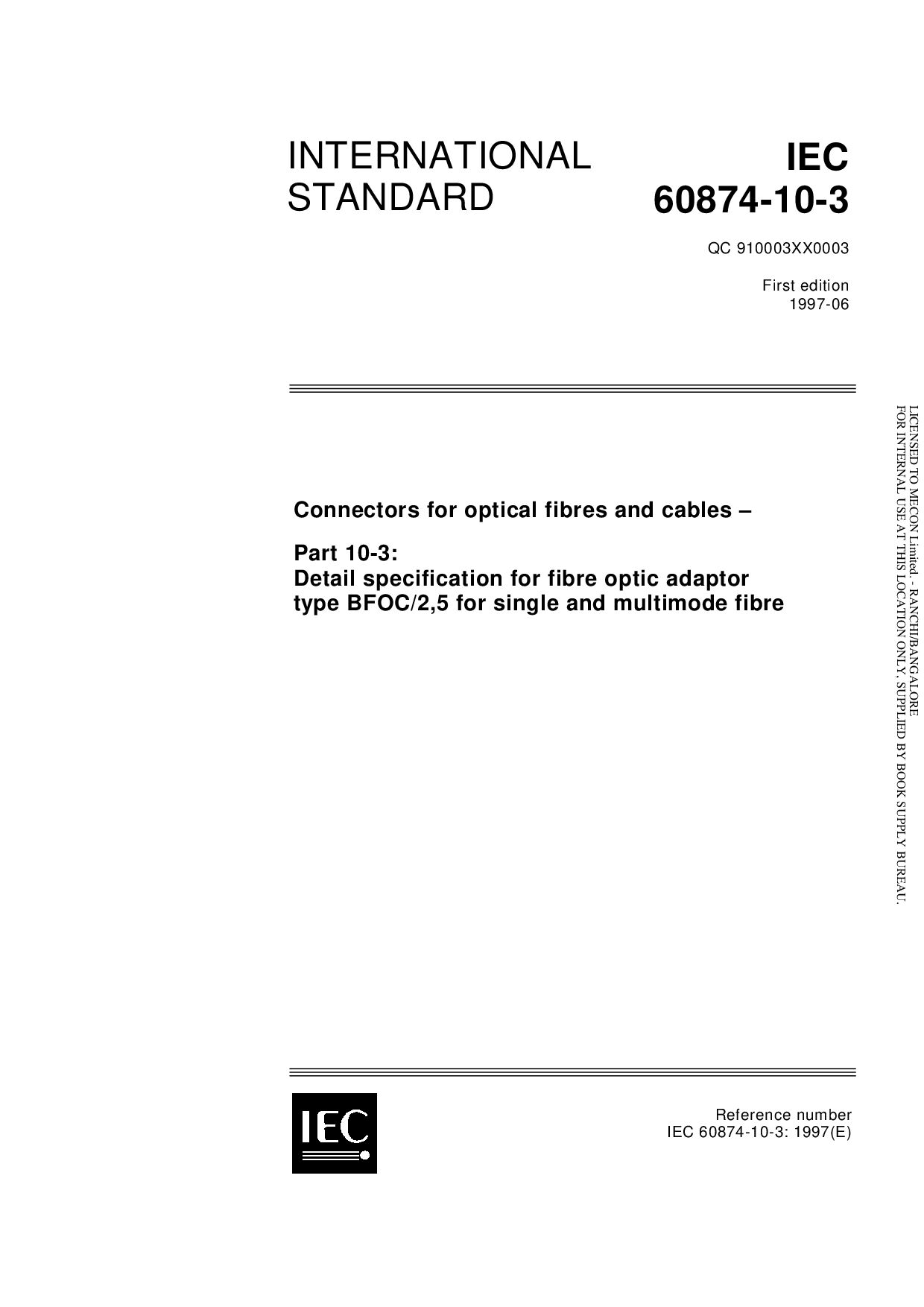 IEC 60874-10-3:1997封面图