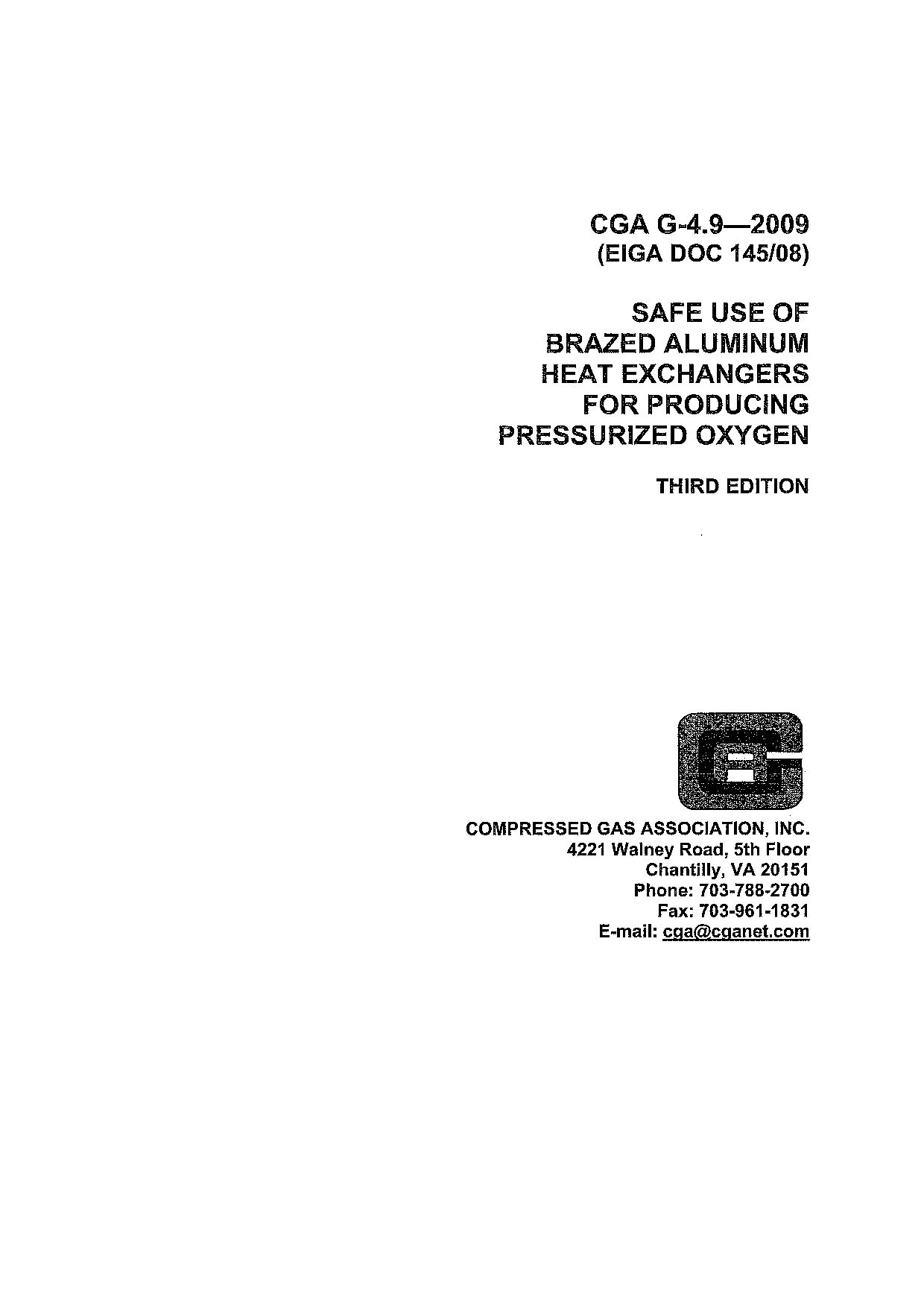 CGA G-4.9-2009封面图