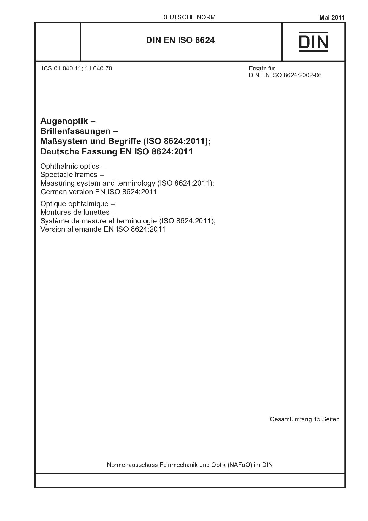 DIN EN ISO 8624:2011封面图