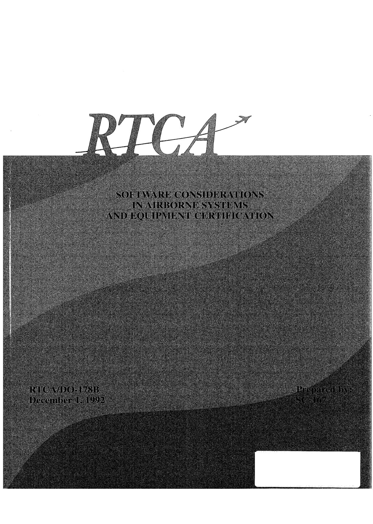 RTCA DO-178B-1992封面图
